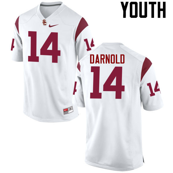 Youth #14 Sam Darnold USC Trojans College Football Jerseys-White